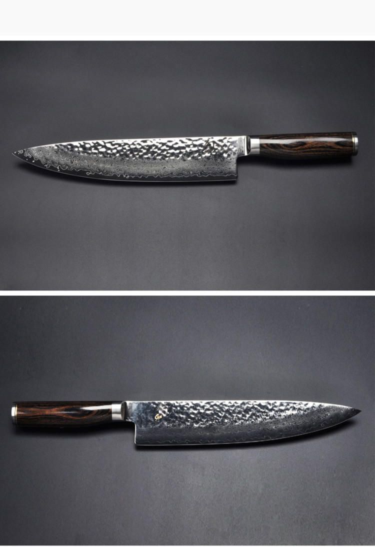 kai/贝印 旬刀大马士革钢 手工锤纹 厨师刀水果刀切菜刀料理刀主厨刀