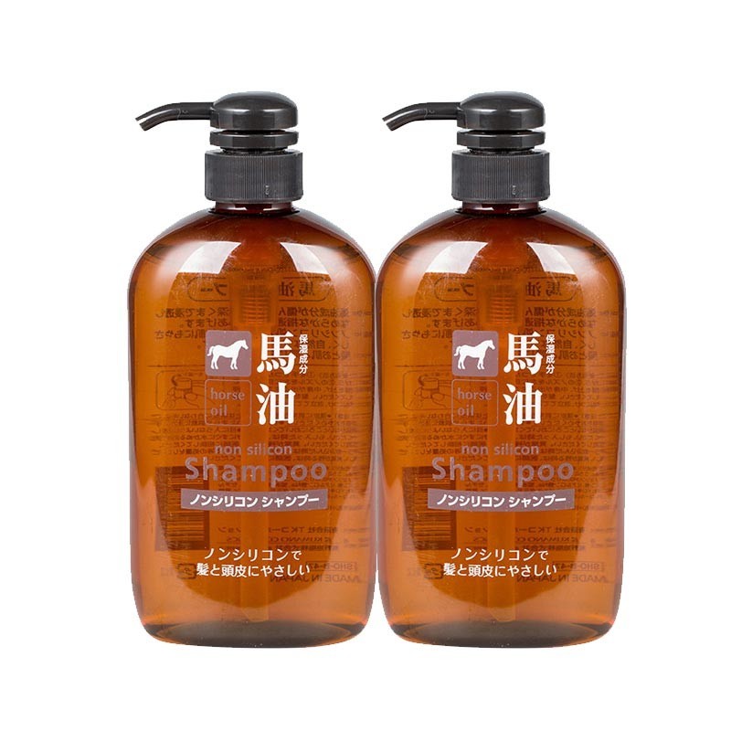 熊野油脂 无硅弱酸性马油洗发水 600ml*2 日本原装进口